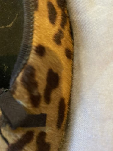 Vintage Prada Pony Hair Animal Print Pointed Toe Flats