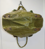 Jamin Puech Green Patent Leather Handbag with Braided Belt