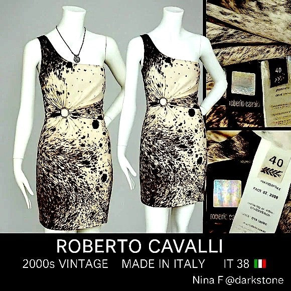 Vintage Roberto Cavalli Midi Silk Dress