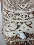 Vtg Dolce & Gabbana D&G Lace Suede Top 38 XS