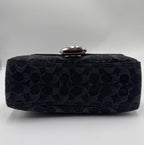 Coach Soft Tabby Shoulder Bag Denim Black 2-way C Hardware Used Authentic