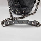 Diesel Vintage Black Leather Shoulder Bag