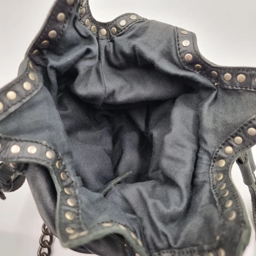 Diesel Vintage Black Leather Shoulder Bag