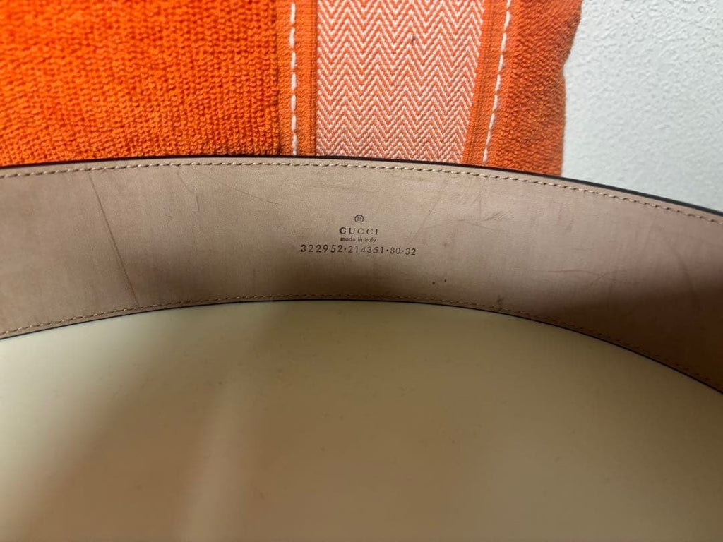 Gucci Belt Leopard Calf Fur Leather Vintage Rare Deadstock Not Used