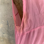 Vintage Late 1920s Early 1930s Bubblegum Pink Silk Chiffon Dress Sheer Ruffle
