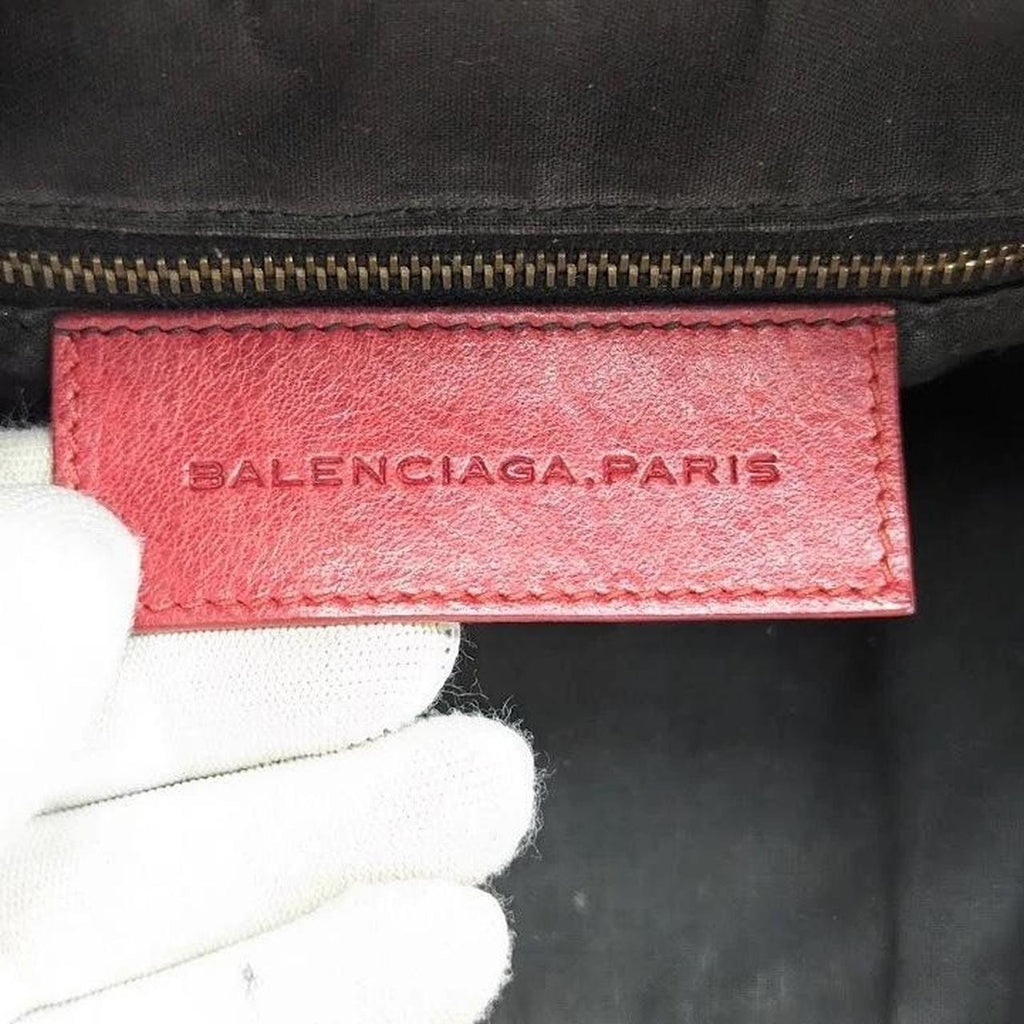Vintage Balenciaga class mini pompon leather hand bucket bag with double handle