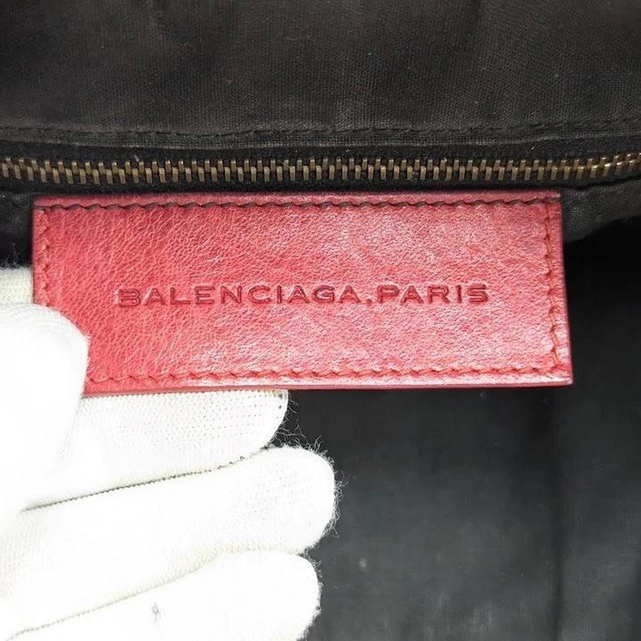 Vintage Balenciaga class mini pompon leather hand bucket bag with double handle