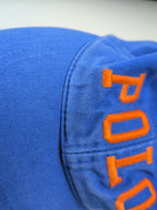 Vintage Polo Sport Ralph Lauren Spell Out Cap Hat Mens Adjustable Blue Orange