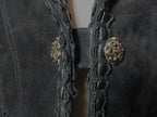 Cripple Creek Black Suede Studded Western Jacket Small