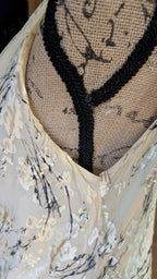 Y2K Maria Grachvogel Long Vanilla Bias Cut Beaded Dress UK 12/14 (US 10)