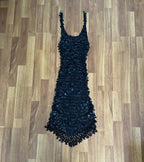 Vintage Black Embellished Showgirl Dress