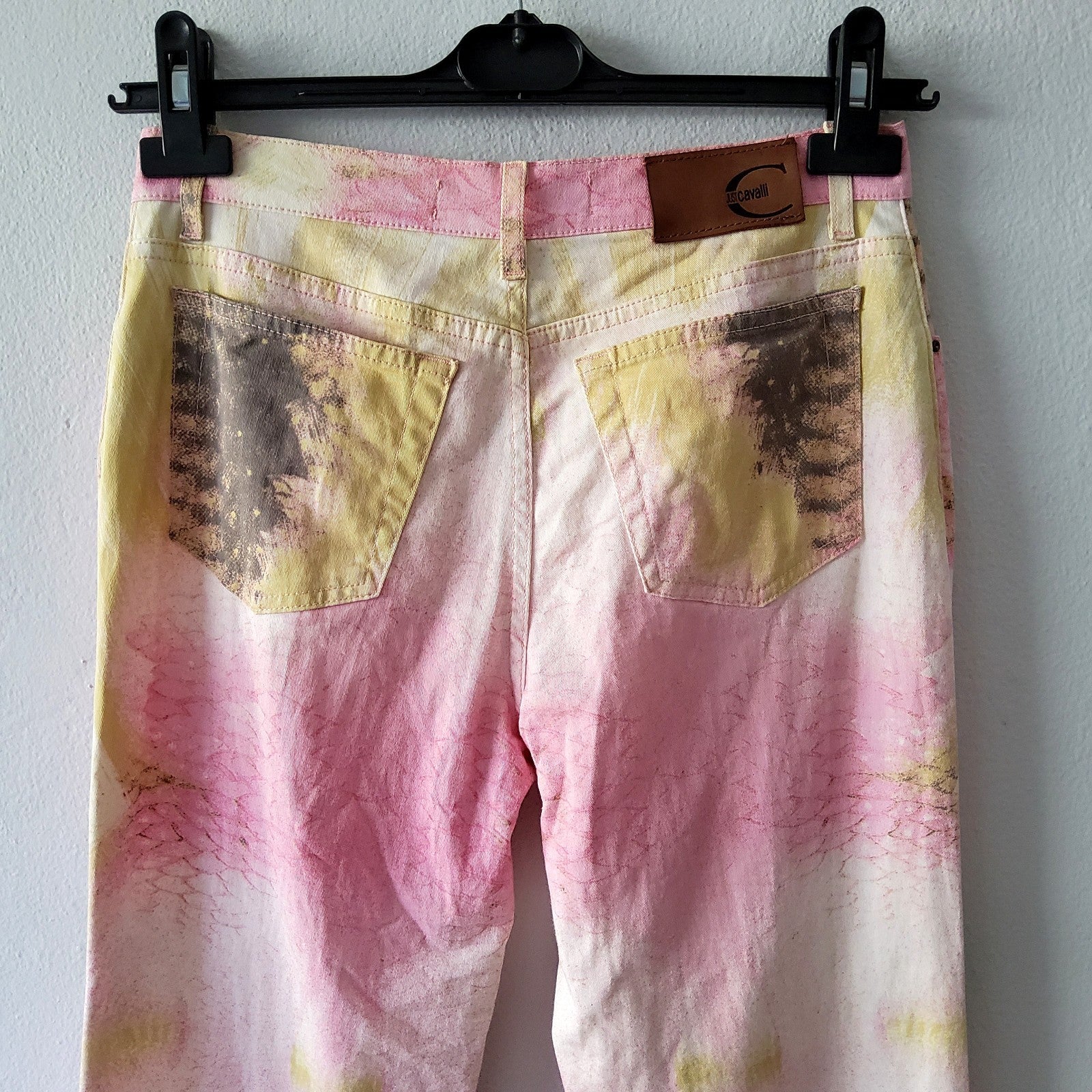 Roberto Cavalli vintage y2k abstract python print jeans