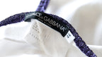 Dolce & Gabbana Vintage Purple Runway Pin Logo Outline Tank Top (S/S 2001 )