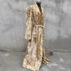 Vintage 1930s Fuzzy Plush Teddy Bear Dressing Gown Robe Coat Art Deco Dress