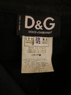 Designer Dolce&Gabbana D&G 90s Corset Gaultier Lace Black Blazer Size 28 S M
