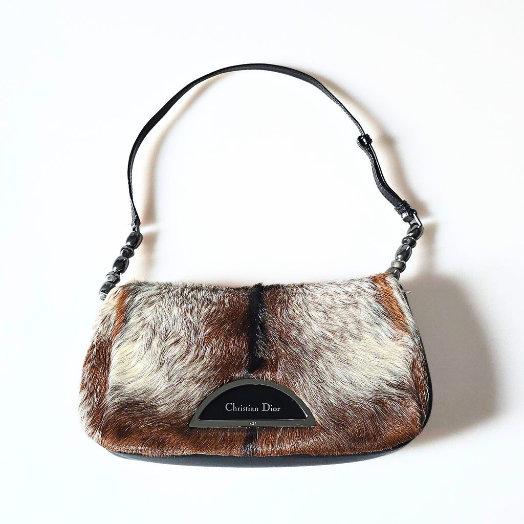 Dior Malice Fur Vintage Shoulder Bag