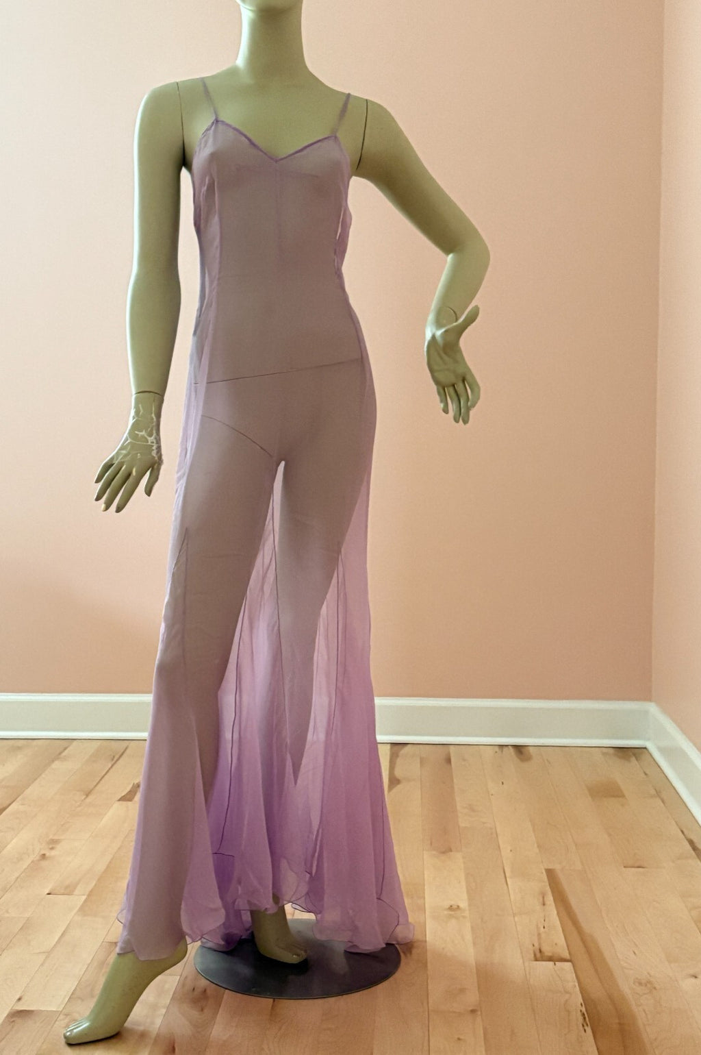 Dolce & Gabbana Silk Chiffon Cocktail Dress in Lilac Size 6