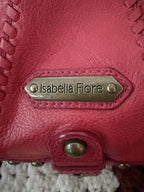 Isabella Fiore Audra Studded Leather Hobo Bag Red
