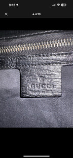 Black Gucci shoulder bag 2003 Tom Ford horsebit detail