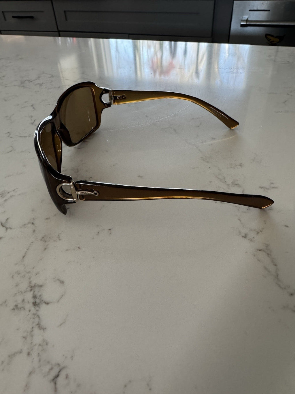 GUCCI Y2K GG2575/S Tortoise Brown Transparent Horsebit Sunglasses