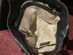 Francesco Biasia Y2K Black Leather Studded Hobo Shoulder Bag Large