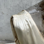 Vintage 1930s White Candlelight Silk Satin Gown Bias Cut Wedding Bridal Dress