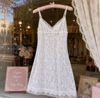 Victoria’s Secret Y2K White Lace Babydoll Slip Dress Nightgown M Coquette Fairy
