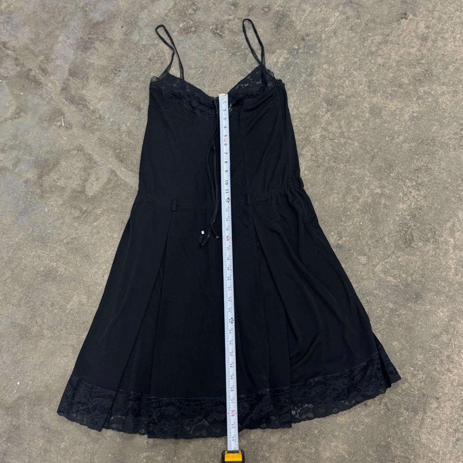 Vintage Y2K Black Dolce & Gabbana Lace-Trim Slip Dress