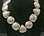 ZINA 925 Sterling Silver Vintage Multi Shaped Large Heavy Necklace NE3603