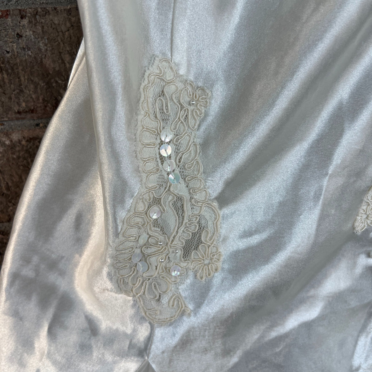 Vtg Victoria's Secret Slip Dress Chemise Sz S Ivory Lingerie 90s Coquette Bridal