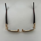 VTG 90s CHANEL Interlocking CC Logo Gold Frame Gradient Lenses Marked Sunglasses