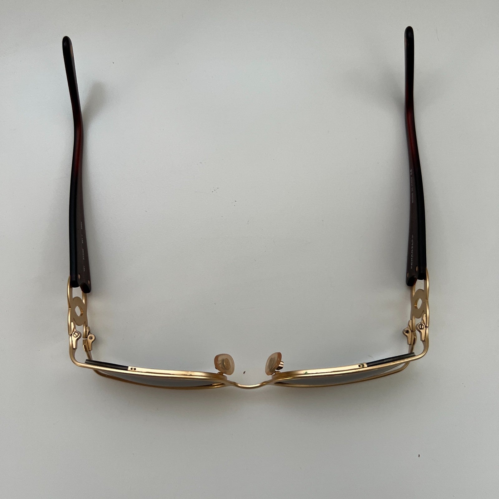 VTG 90s CHANEL Interlocking CC Logo Gold Frame Gradient Lenses Marked Sunglasses