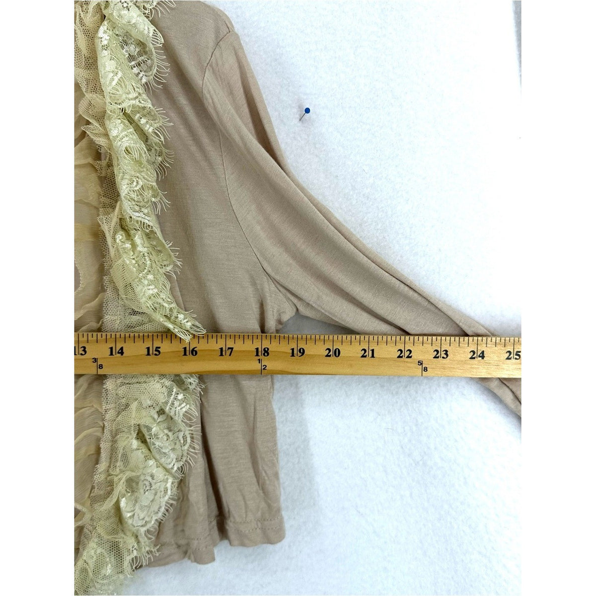 LM Lulu Paris Bahamas Lace Ruffle Tie Cardigan Large