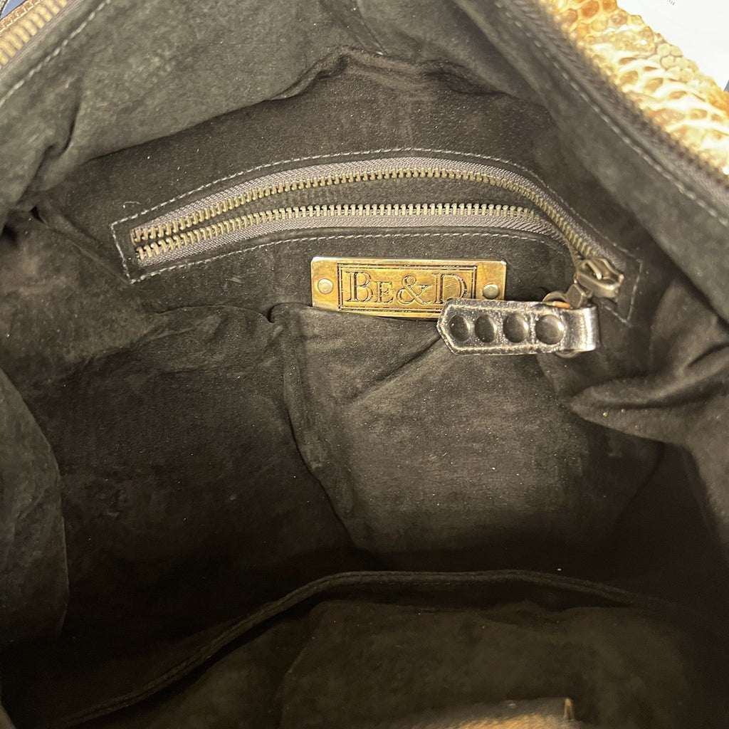 Be & D Snake Skin Shoulder Bag