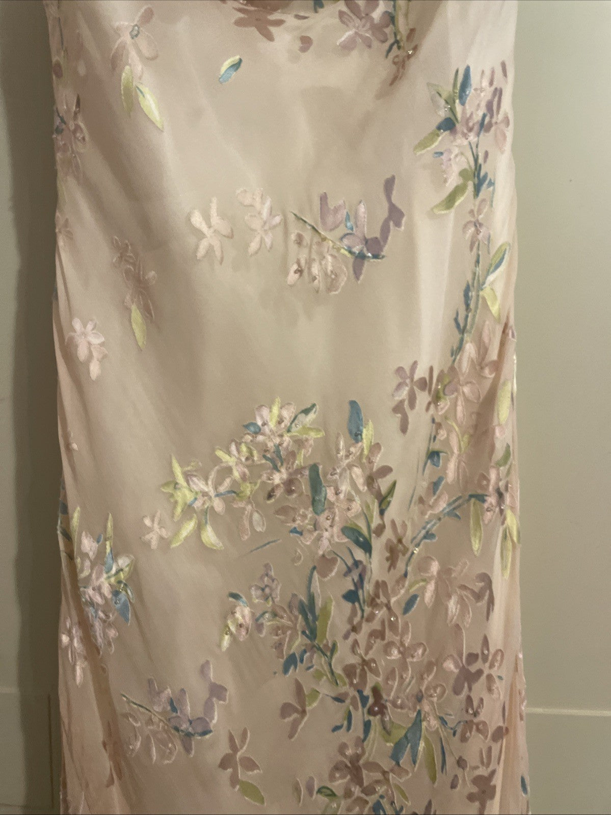 90s Monsoon Silk Floral Dress