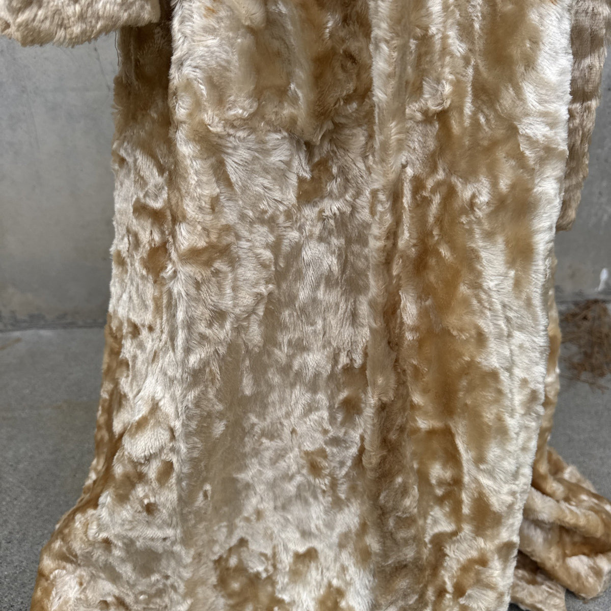 Vintage 1930s Fuzzy Plush Teddy Bear Dressing Gown Robe Coat Art Deco Dress