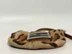 Vtg Fendi Leopard Print Pony Hair Croissant Bag