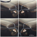 Auth Christian Dior Vintage 1999 Malice Pearl Bag Black Patent Leather Gunmetal