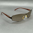 Chanel 4089 236/13 VTG Shield Sunglasses Brown Gradient Italy 120 Used w/ Ser. #