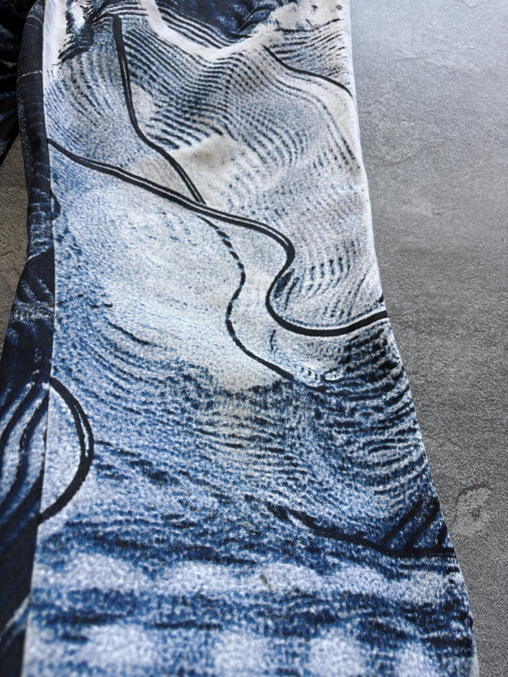 Vintage 2000's Roberto Cavalli Abstract Psychedelic Print Jeans Pants sz XL