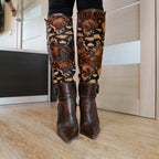 Gianmarco Lorenzi IT39 EU39,5 US9 pointed toe high heels western leather boots