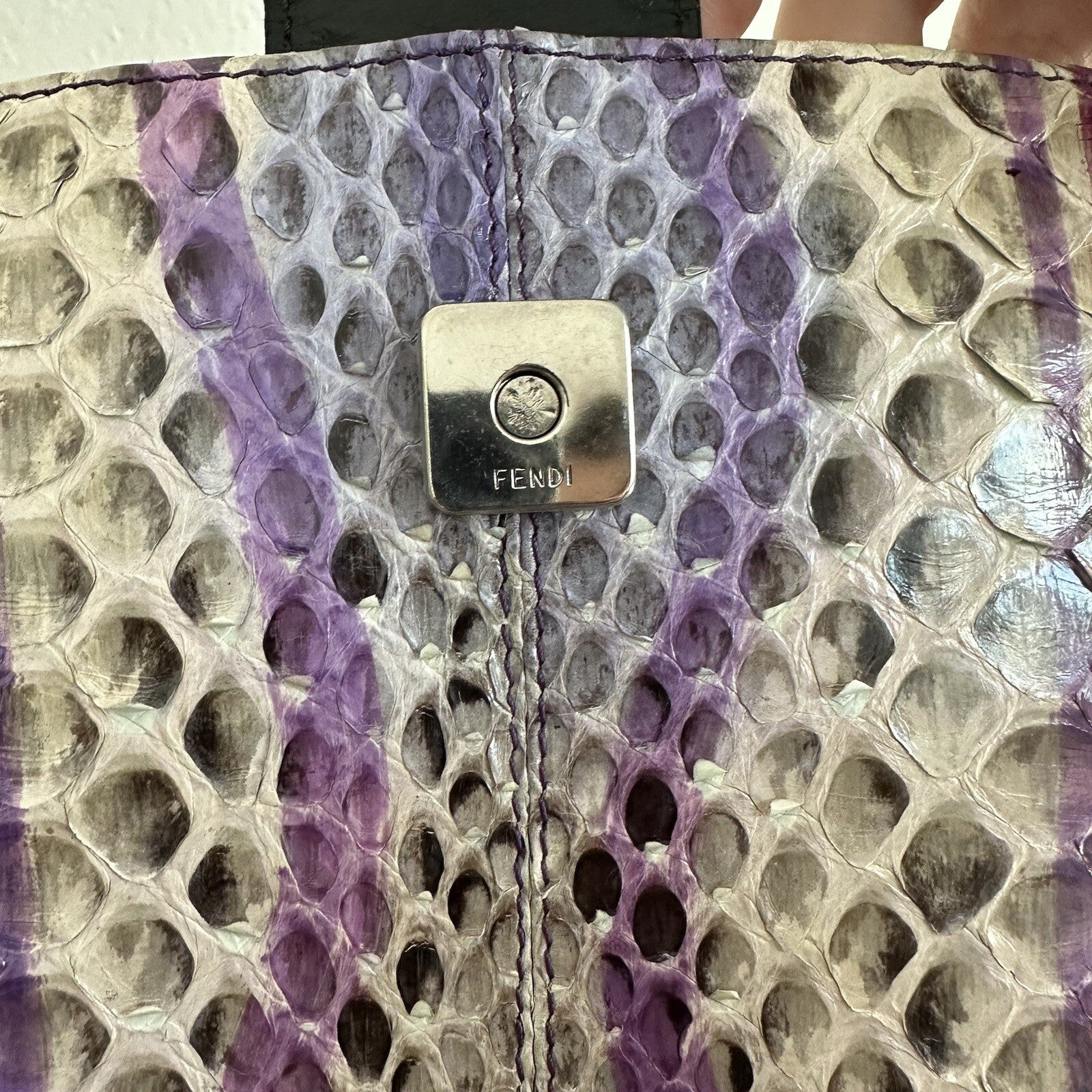 RARE Fendi purple python shoulder bag