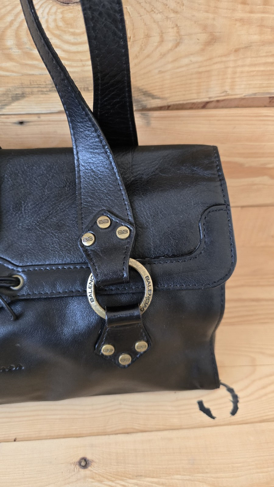 Y2k  Vintage Balenciaga Handbag Black Made In Spain