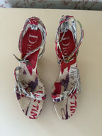Christian Dior Vintage S/S 2003 by John Galliano Victim Lock & Key Wedge Sandal