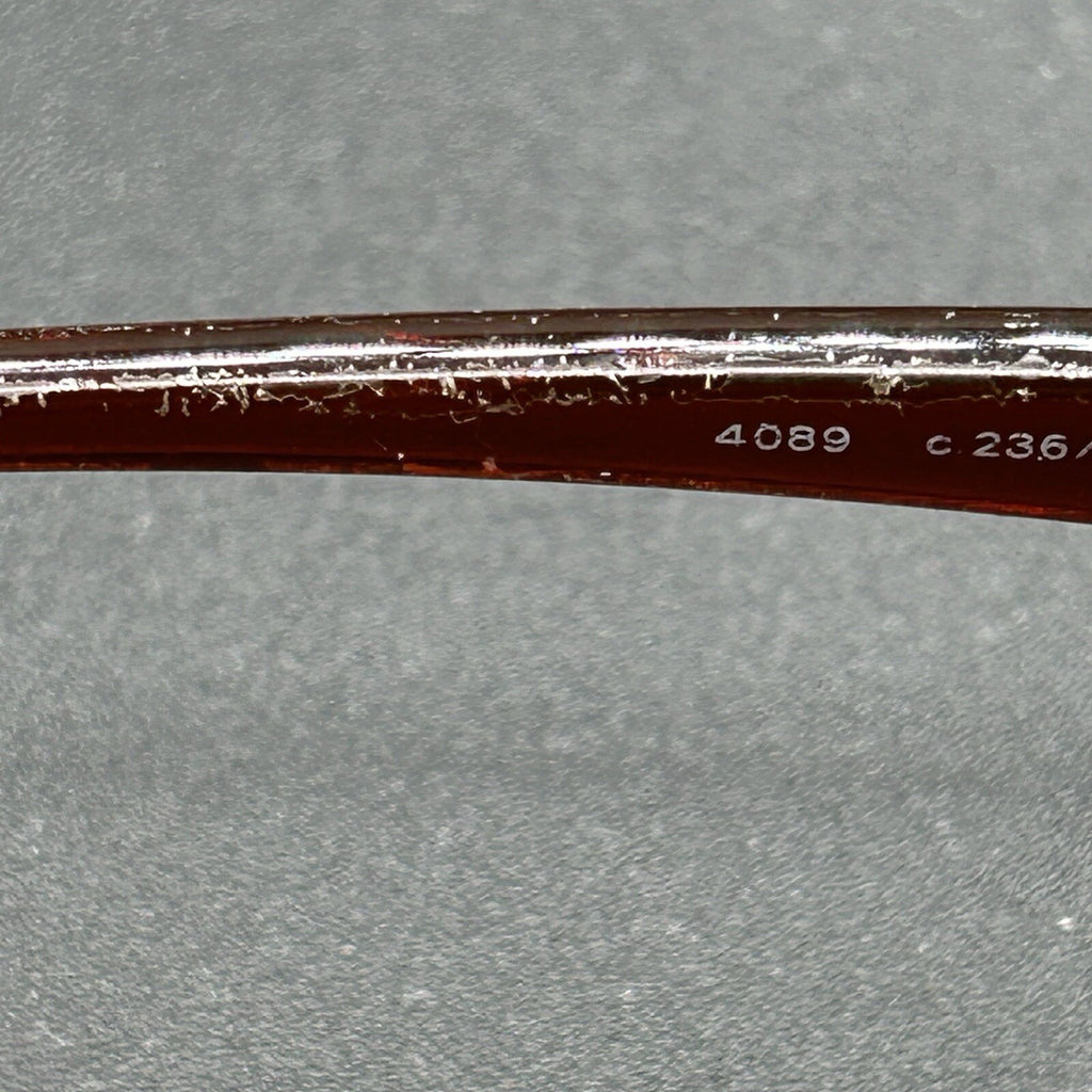 Chanel 4089 236/13 VTG Shield Sunglasses Brown Gradient Italy 120 Used w/ Ser. #