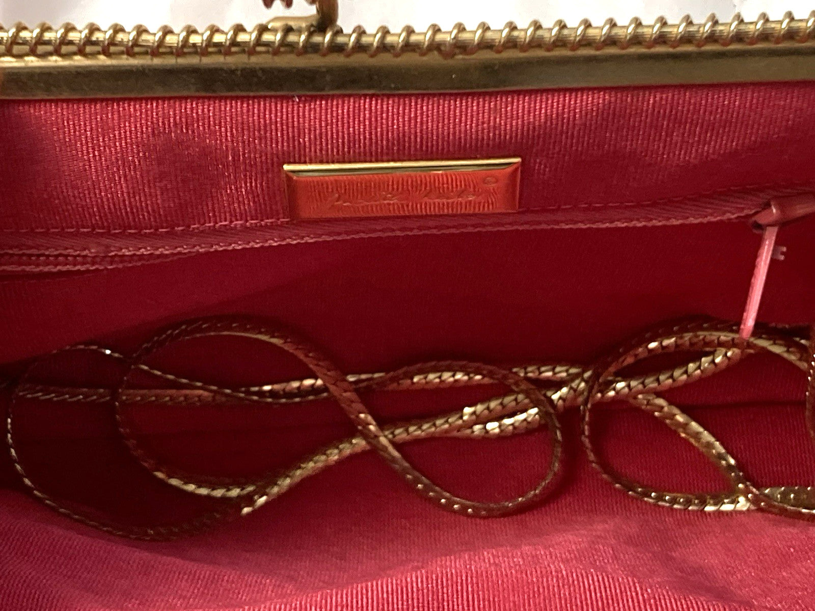 Judith Leiber Clutch Snakeskin RASPBERRY PINK Evening Bag Shoulder Vintage 1980s