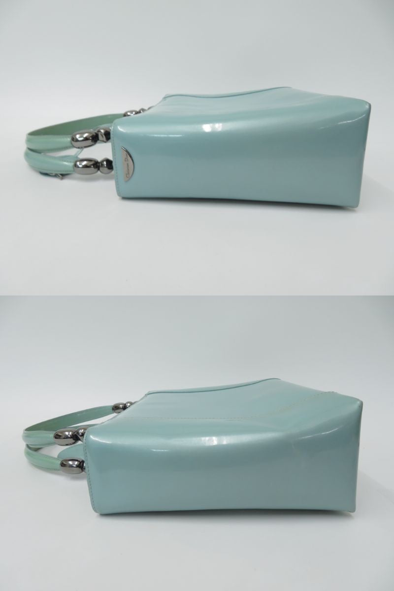 Christian Dior Malice Pearl Patent Leather 2way Shoulder Hand Bag I#47567