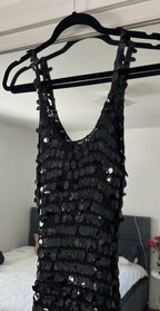 Vintage Black Embellished Showgirl Dress