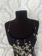 René Derhy Y2K Floral Spider Back Midi Dress