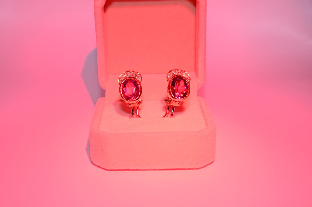 18k Gold vintage earrings Diamonds, Amethyst, Stunning, impressive, w/ appraisal